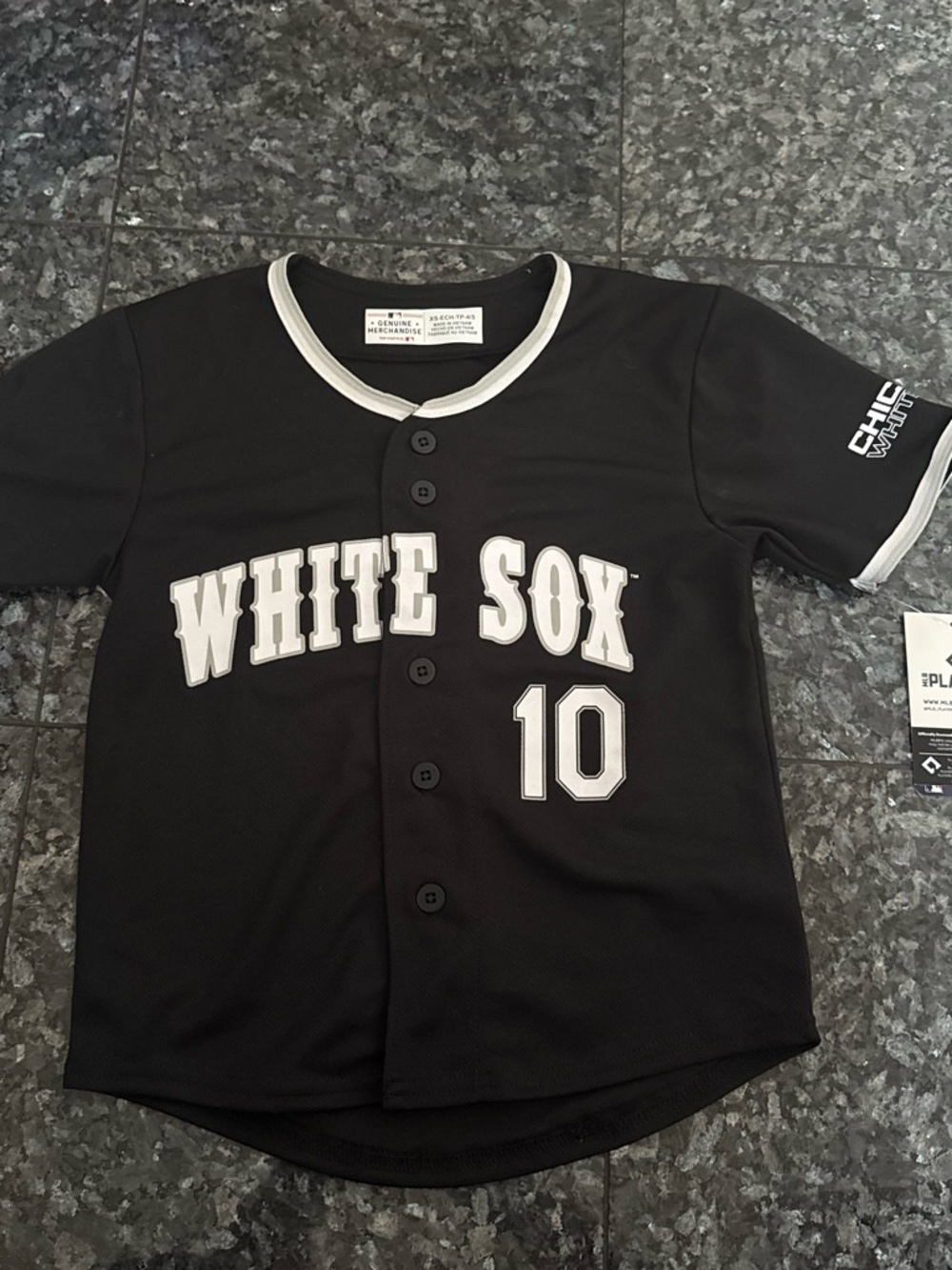 Meidroth Chicago White Sox Kids Black Baseball Jersey - #10